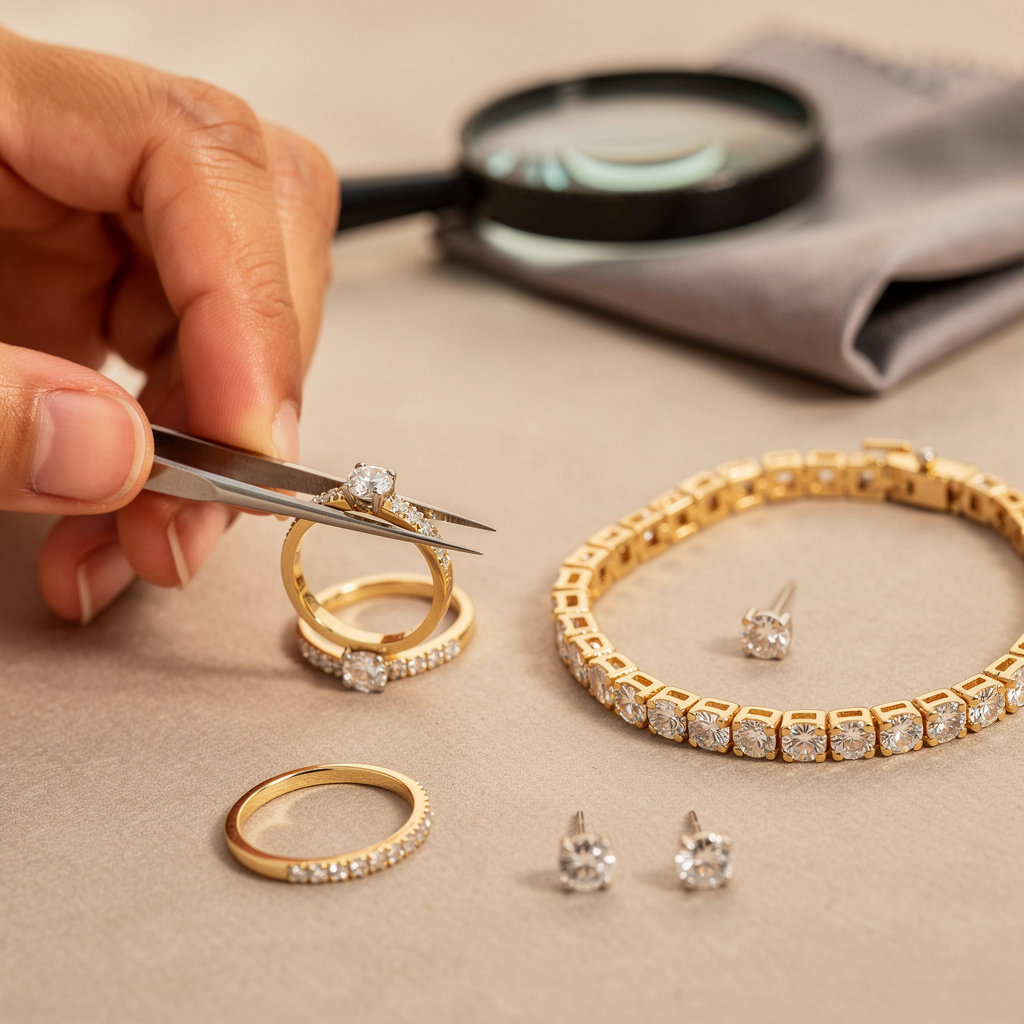 Bali Fine Jewelry gold and diamond collection in San Diego, showcasing luxury necklaces and rings