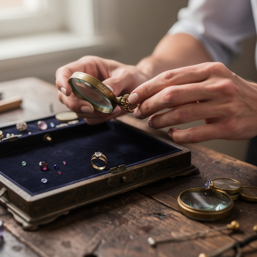 Bali Fine Jewelry storefront and craftsmanship inside the Kurtz Street Antique Mall in San Diego